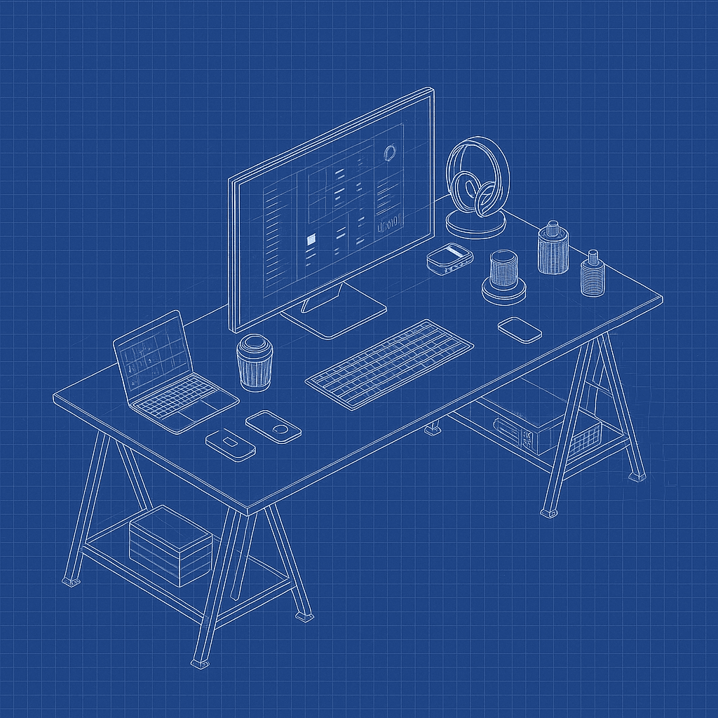 Desk illustration for leowe.com